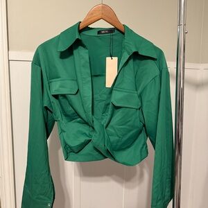 Mika’s Green Women's Blouse